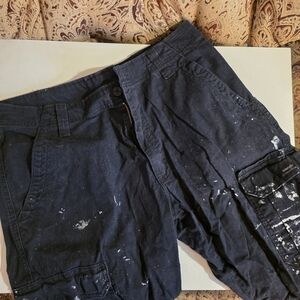Men's Black WRANGLER Cargo Painting Pants
